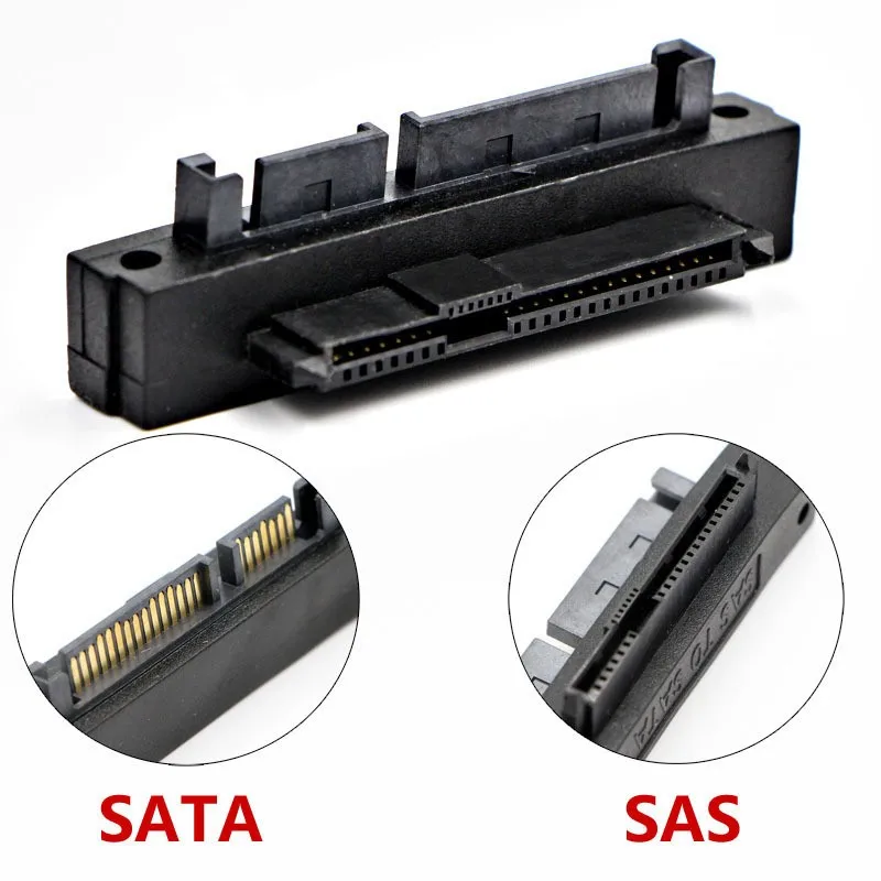 ‌SAS 29 Pin Female to 22 Pin Male Adapter 90 Degree Right Angle