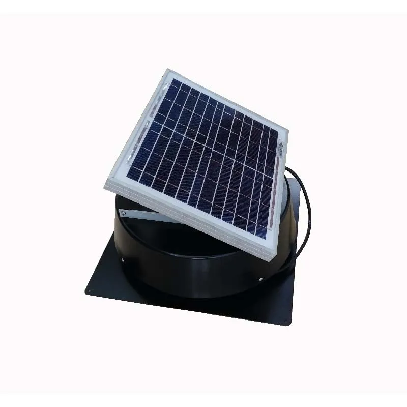 Solar Attic Exhaust Fan Roof Mounted Ventilator 660cfm for Mobile Toilet Greenhouse  Small Farm House Pet House 5 years warranty