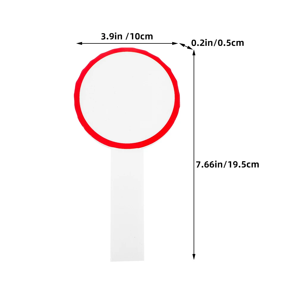 8pcs Scoreboard Mini Dry Erase Paddle 10x20cm Red Border Reusable Writing Judges Voting Game Accessories Display