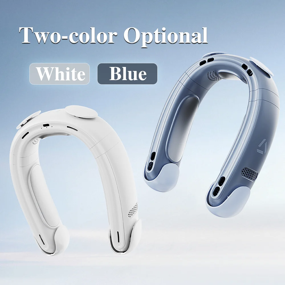 샤오미 휴대용 목 선풍기, USB 충전식 전기 선풍기 TYPE-C, 10W 플래시 충전, 에어 쿨러 환풍기, 캠핑 선풍기, 5000mah 배터리