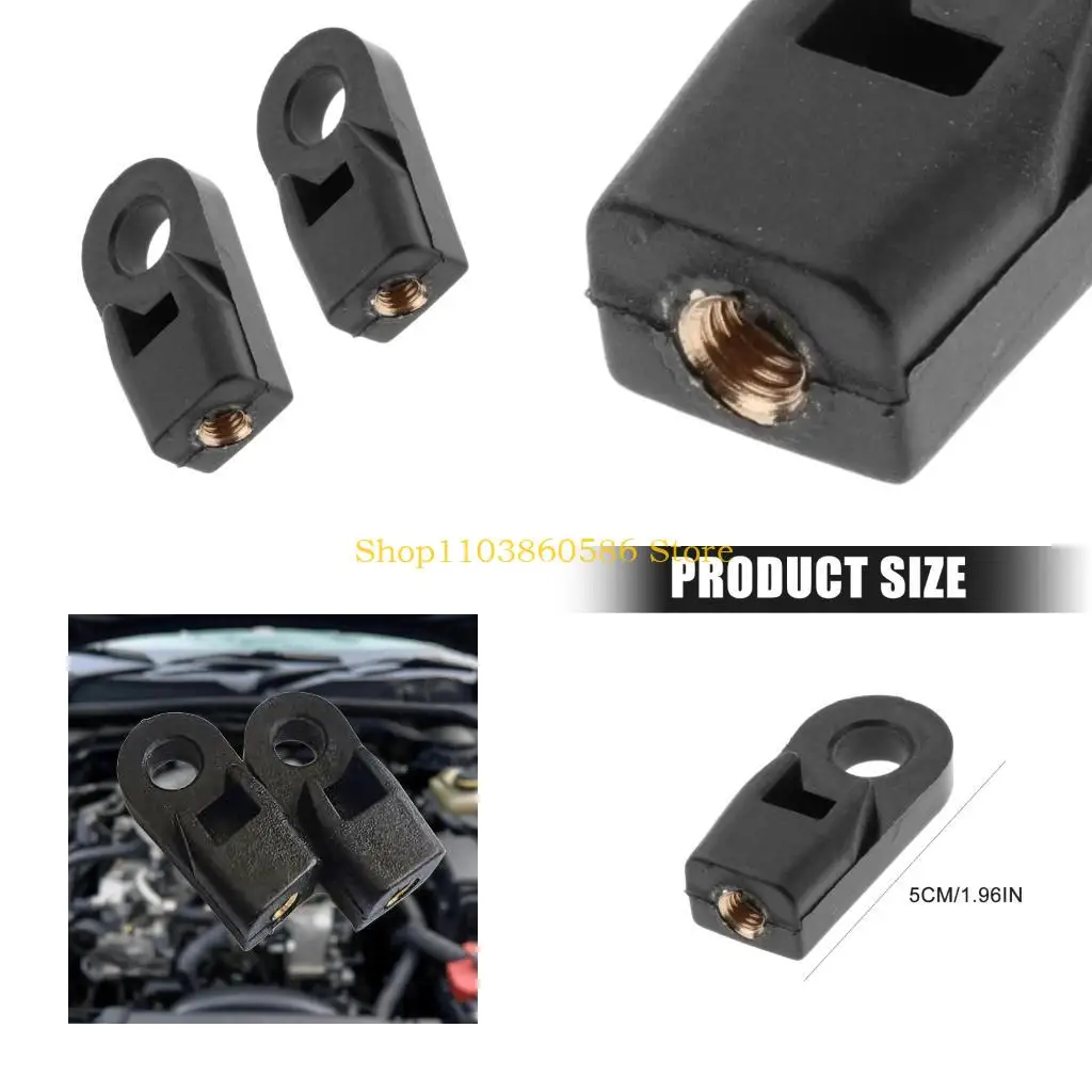 242A Marine Control Cable End Fitting Set, 2-Piece Box Terminal Parts with Metal Insert and Black Housing for Service Task Use