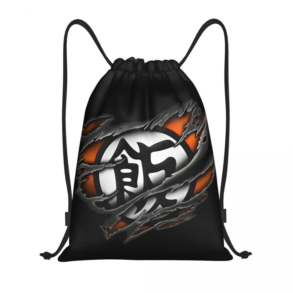 Maßgefertigte DBZ G-Gokues Cartoon Kordelzugbeutel für Damen und Herren Leichter Saiyan Sport- und Fitness-Rucksack