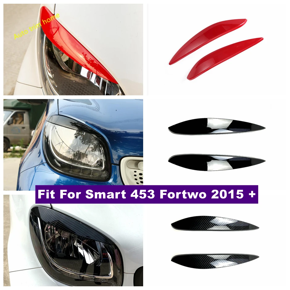 

Front Head Bumper Lights Lamps Eyelid Eyebrow Cover Trim Fit For Smart 453 Fortwo 2015 - 2021 Exterior Accessories