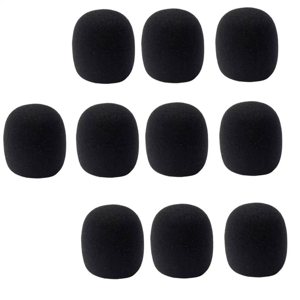 10 coperture per microfono in schiuma per parabrezza per microfono da palco portatile Karaoke