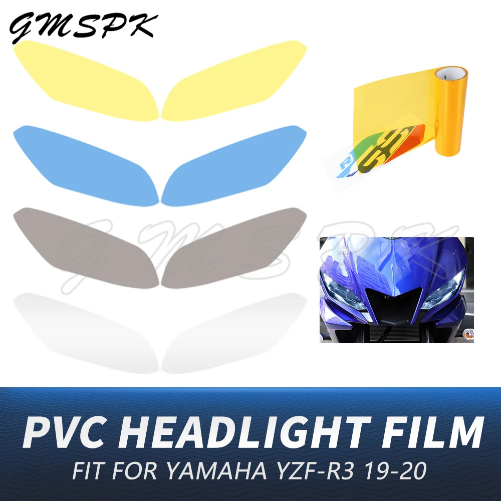 Motorcycle Headlight Film Tint PVC Transparent Head Light Protection Film Sticker Fit for YAMAHA YZF-R3 YZFR3 YZF R3 2019-2020