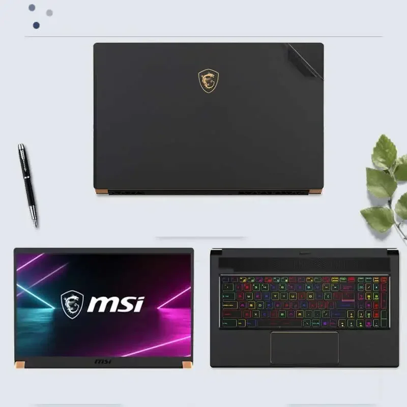 Leather Skin Laptop Stickers For MSI Summit E16 Flip Evo Model MS-1592/Alpha 15 B5EEK 2021/Bravo17 A4DDR