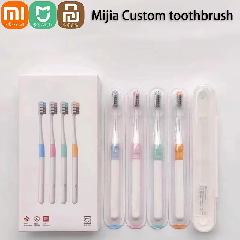 

Xiaomi Mijia 4-цветная зубная щетка + коробка для дорожной щетки