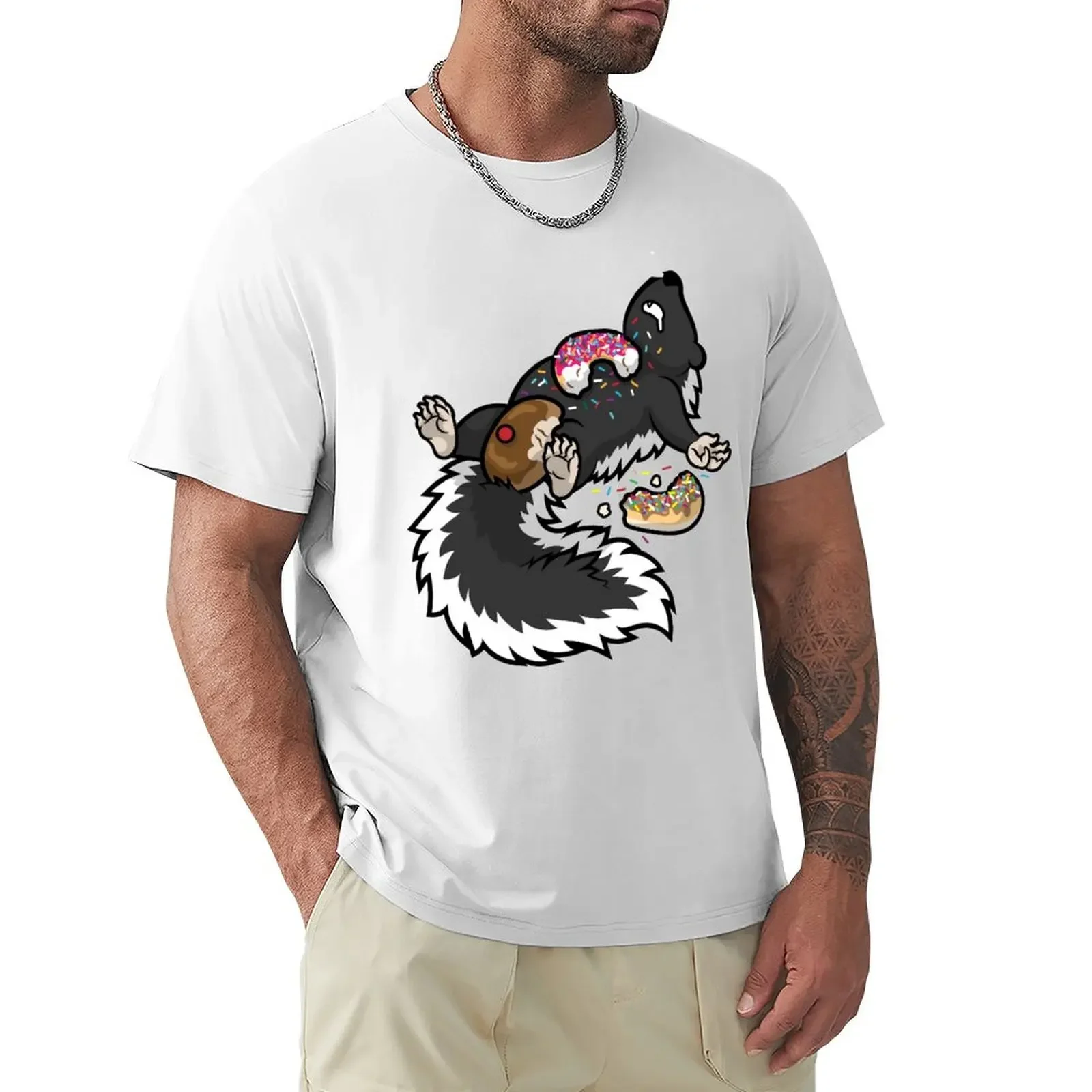 Skunk Funk Donuts Only T-Shirt funnys oversizeds kawaii clothes designer t shirt men