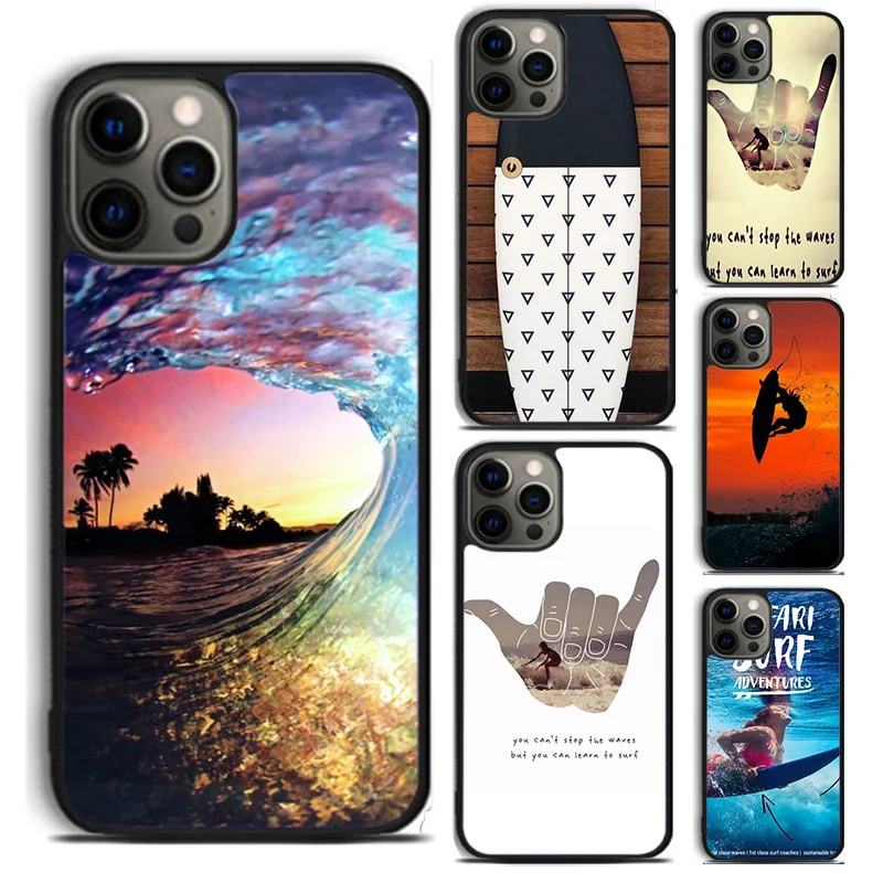 Surfer Surf Hang Loose Shaka Phone Case For For iPhone 16 15 11 12 13 14 Pro Max XS XR Plus coque