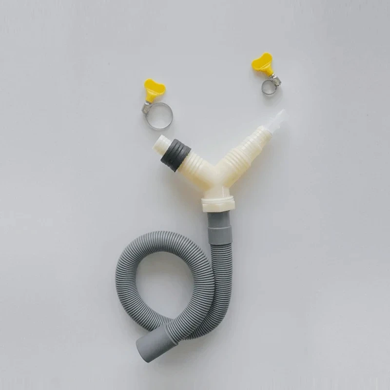 1Pc Drainage tee adapter drainage  pipe fitting for washing machine dryer drain With extended drainage hose