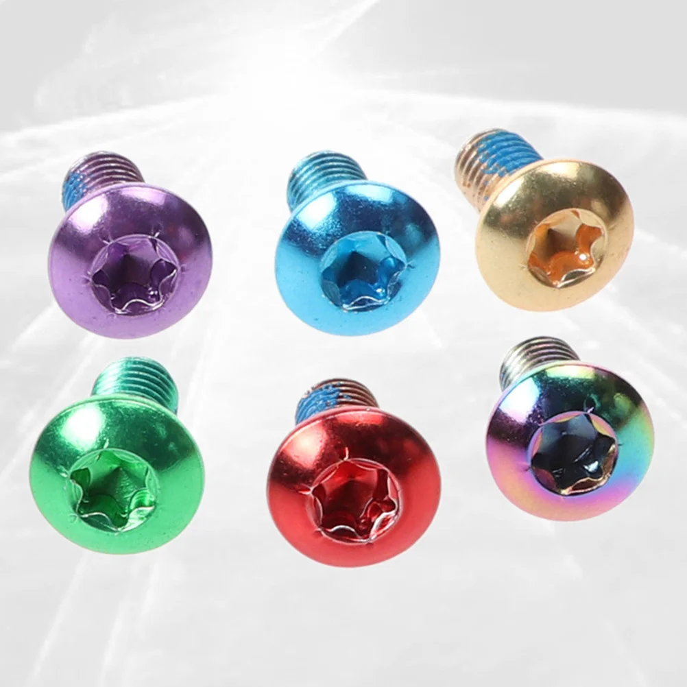 

12Pcs Titanium Steel Bike Screws Corrosion-Resistant Disc Brake Bolts Compatible with Mtb Road E-Bike Hybrid Bikes