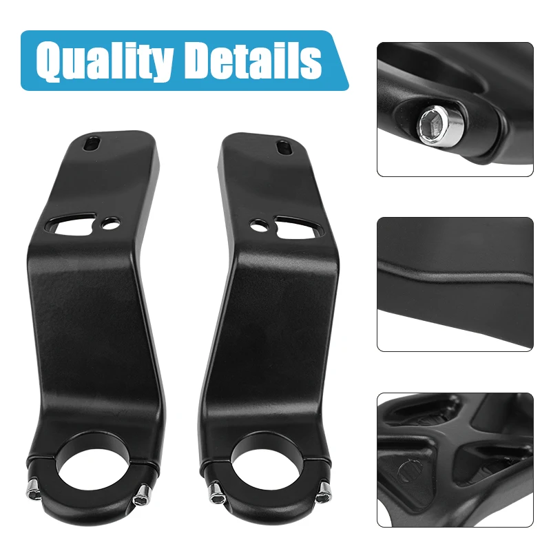 Motorcycle 1 Pair Black Front Full Fairing Support Bracket Mount Kit For Harley Low Rider ST FXLRST 2022 2023 -UP