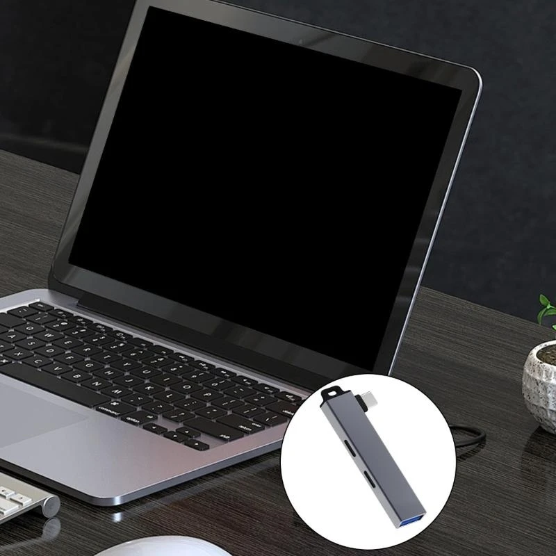 Hub élégamment USB C HUB TYPE C EXPANSION HUB AVEC CONCEPTION POUR UNE CAPACITION FACILE COMPATIBILITÉ UNIVERSELLE