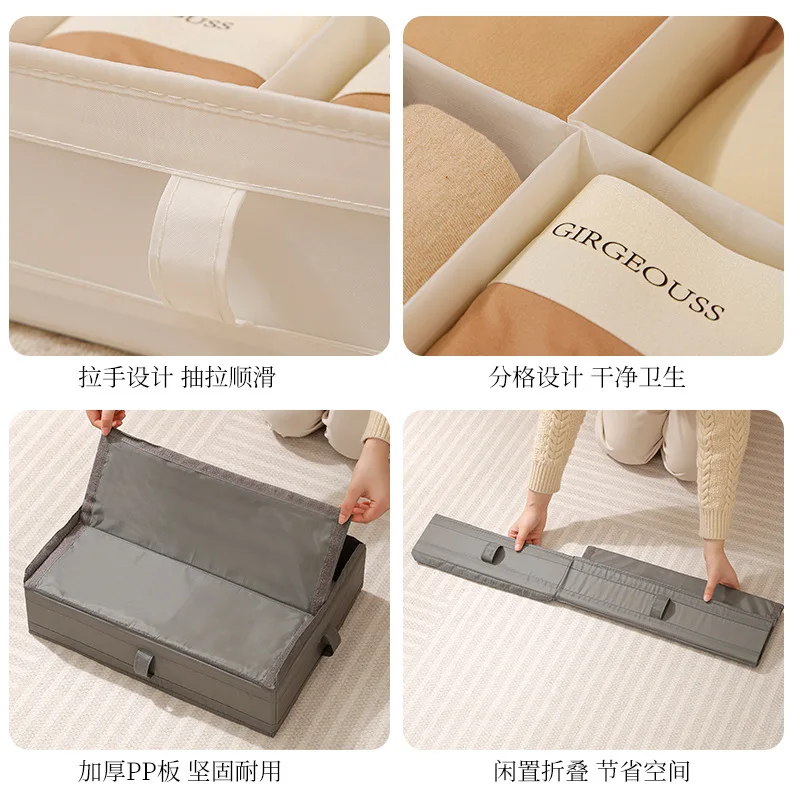 2025 크로스보더 패브릭 신발 상자, 접이식 뚜껑 포함, 수납 정리함, 방진, 넉넉한 공간