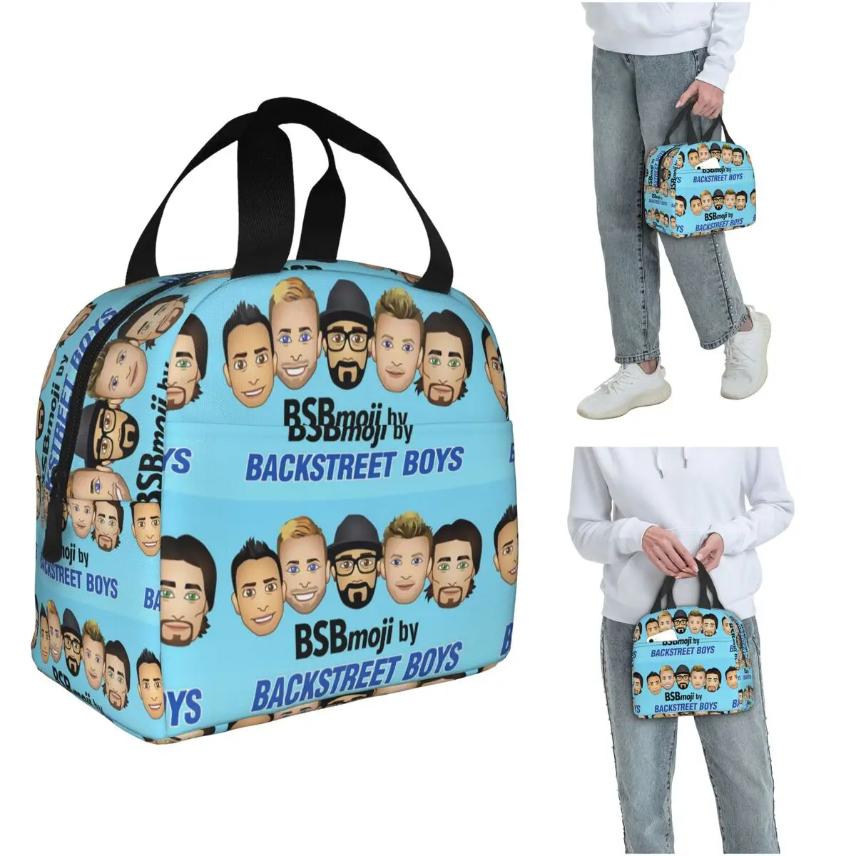 Backstreet Boys Music Group Insulated Lunch Bag for Women Kids Portable Food Boxes Thermal Lunch Box Tote