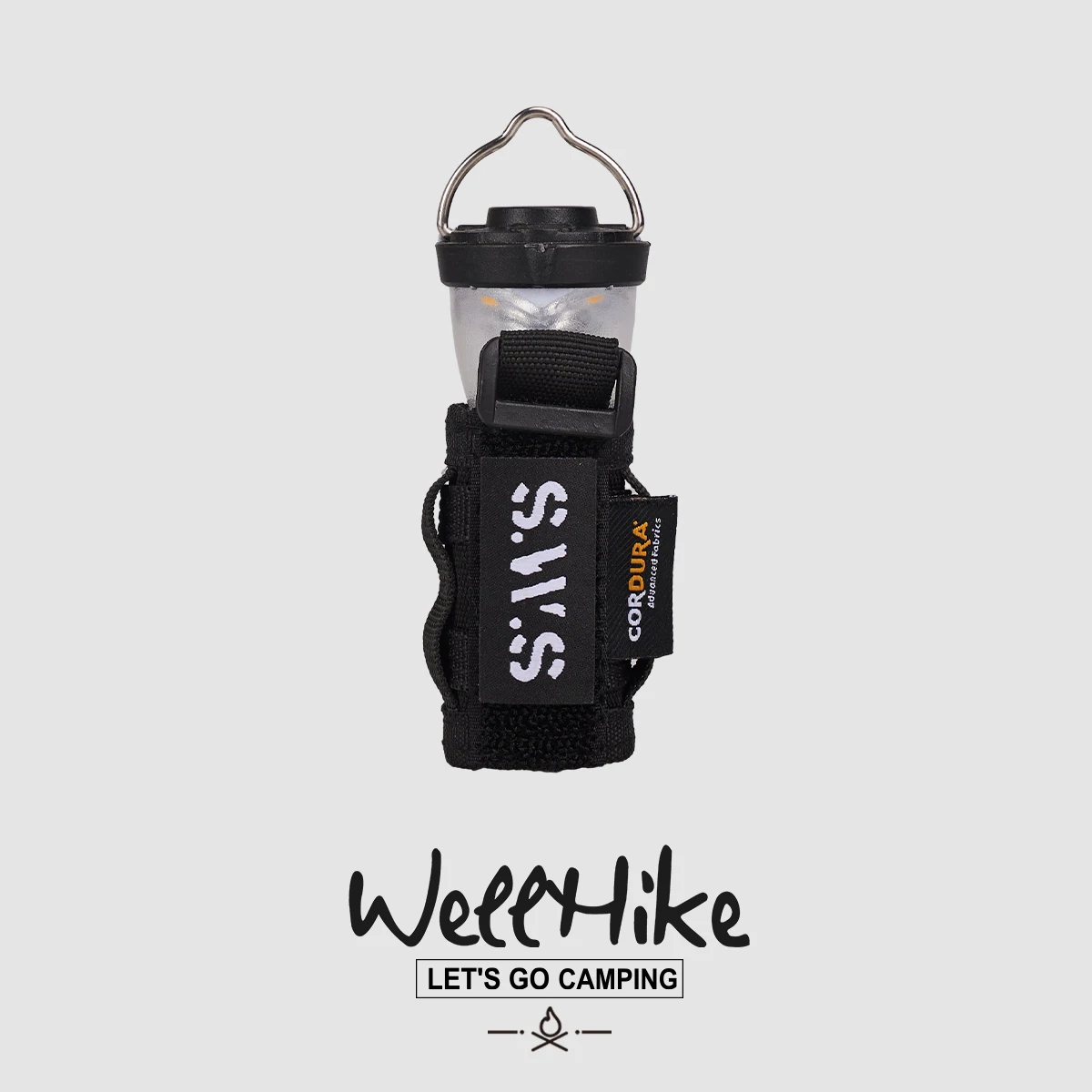 WELLHIKE Outdoor GZ Cloth Shade Lamp Holder Neck Strap Waterproof Scratch Resistant Tactical Functional Lamp Clothes Cordura