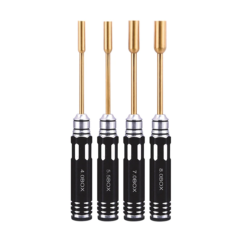 

Metal Hex Socket Driver 4pcs Sets Black Hexagonal Handle 4.0mm 5.5mm 7.0mm 8.0mm For RC Electric 1/10 Cars 1/14 Truck TH22824