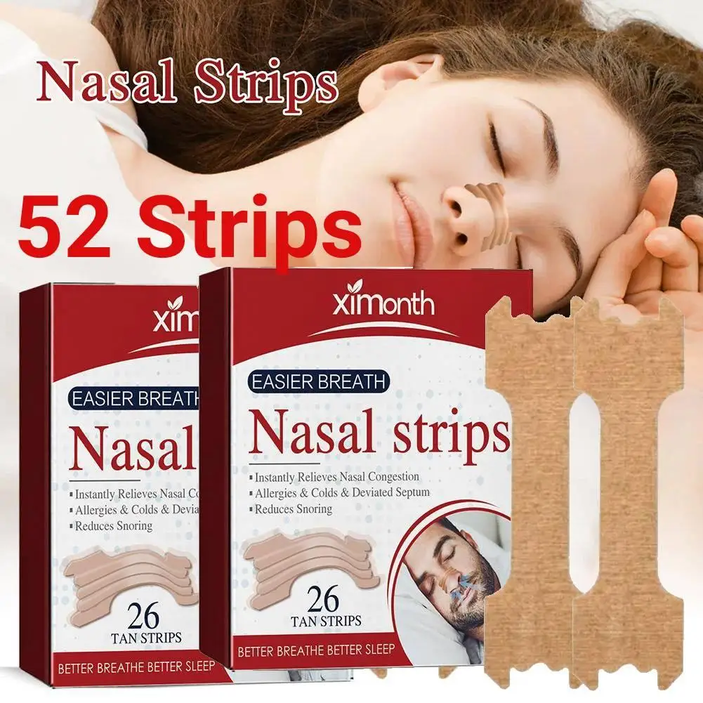 52Pcs Breathe Nasal Strips Right Way Stop Snoring Anti Snoring Strips Easier Better Breathe Health Care Wholesale