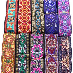 5cm 7 Yards Woven Jacquard Ribbons Vintage Ethnic Embroidery Lace Ribbon For Garment Curtain Clothing Bags Accessory