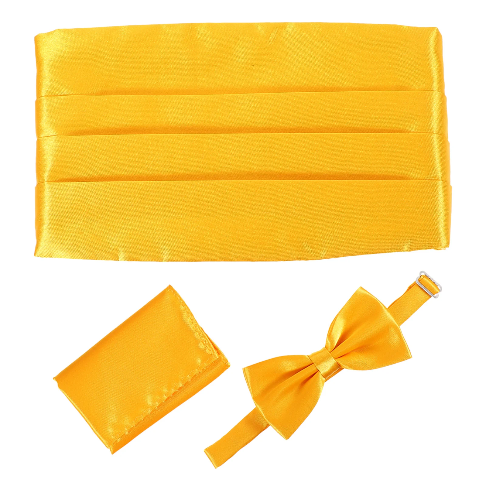 1 مجموعة الرجال البوليستر Cummerbund ربطة القوس فيونكة منديل مجموعة قابل للتعديل الملحقات الرسمية لحفل زفاف حفلة موسيقية كنيسة التخرج