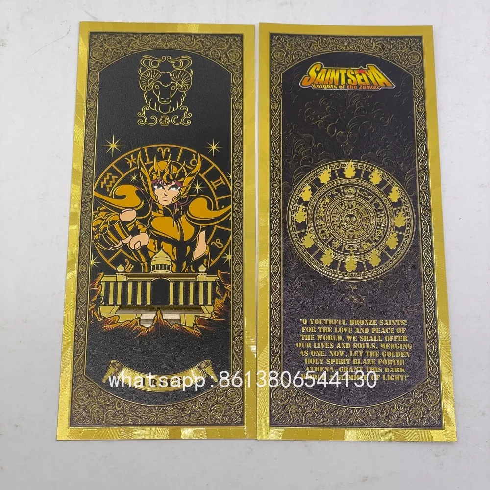 Saint Seiya 12 Zodiac Signs Gold Cards Gold Cards Premium Anime Collectible Souvenir Gift for Fans view 2