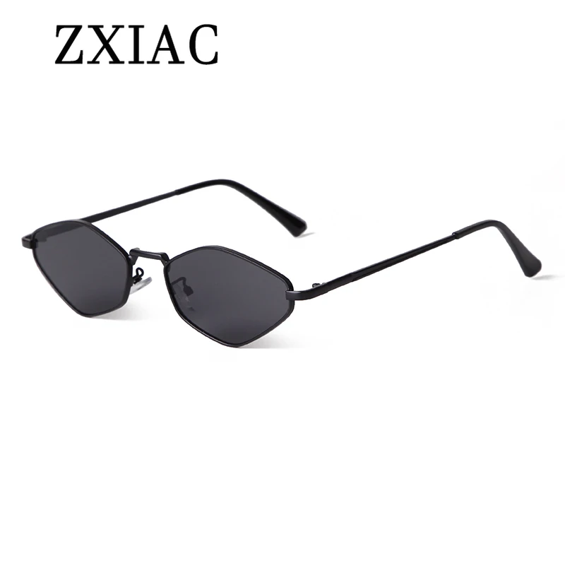 ZXIAC Fashion Simple Metal Frame Sunglasses Women Retro Classic Business Diamond Sun Glasses Men Trend Beach Casual Shades UV400