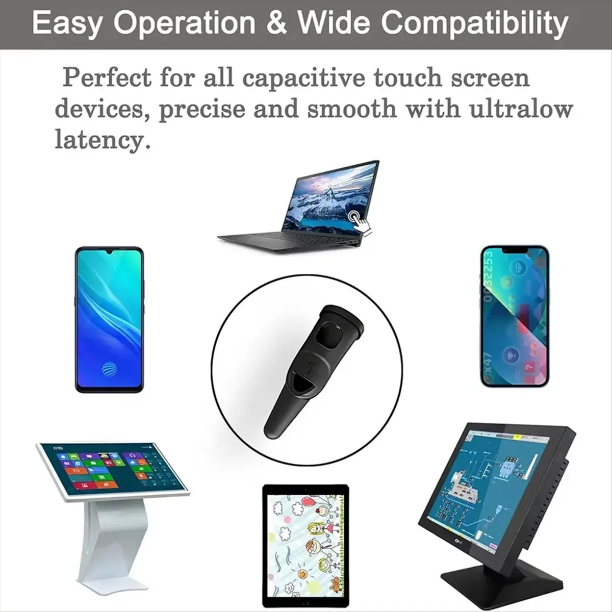 A003 3PCS Universal Silicone Finger Stylus Pens Multi-Functional High Sensitivity Stylus Tablet Screen Gloves S