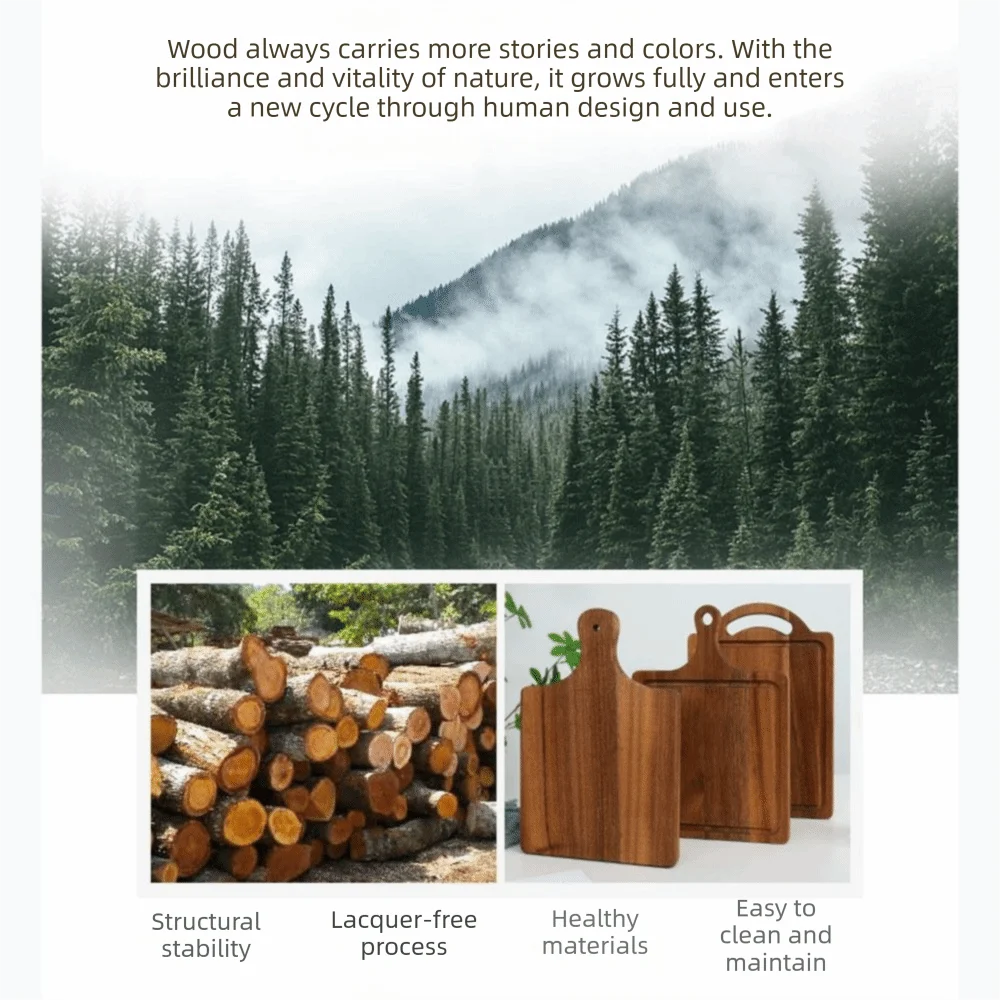 Multi-Styles Wood Chopping Board Sap Groove Reversible Pizza Pan Multi-Purpose Hanging Hole Charcuterie Serving Tray Bread