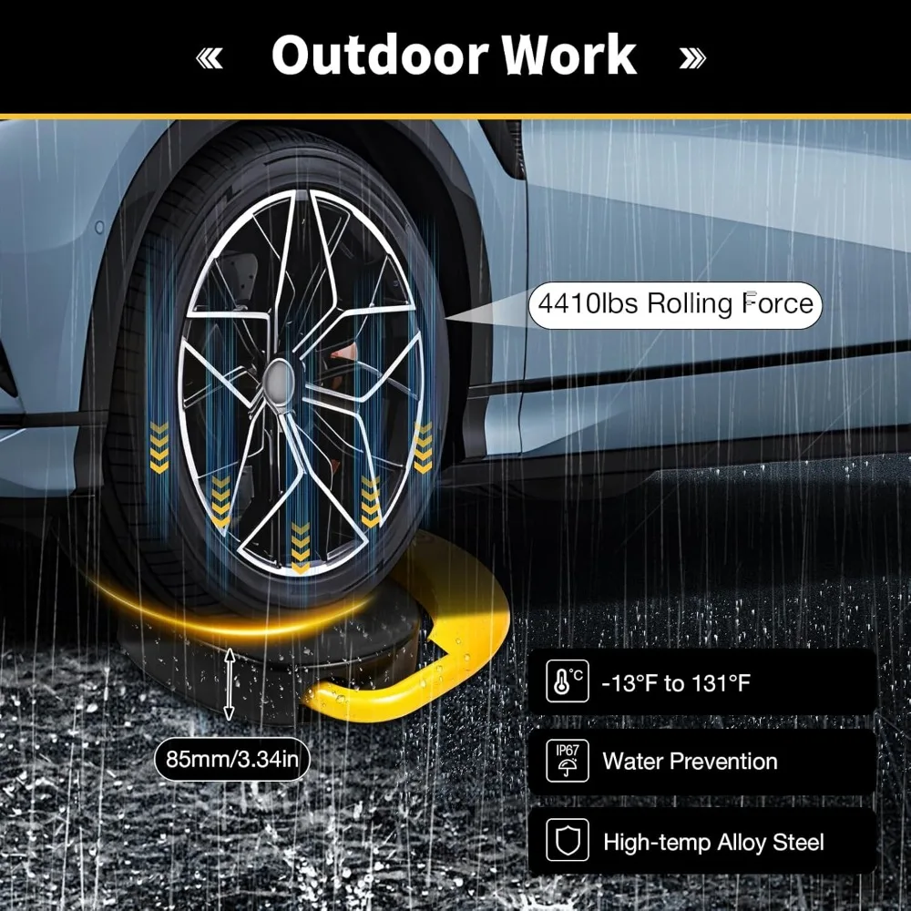 Parking Barrier Automatic Parking Lock Parking Guard Parking Barrier with 30 m Remote Control and Key Automatic Alarm Waterproof