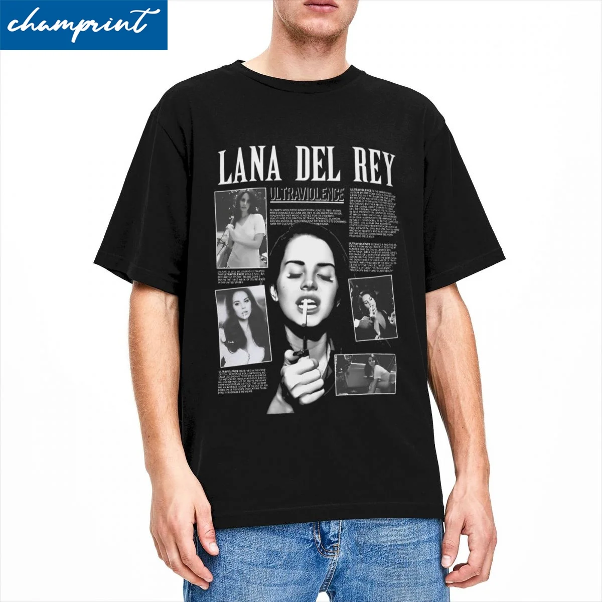 Moon Ultraviolence Lana Del Rey T Shirts Men Women's 100% Cotton T-Shirt Hip Hop Music Album Tees Short Sleeve Clothing Printing