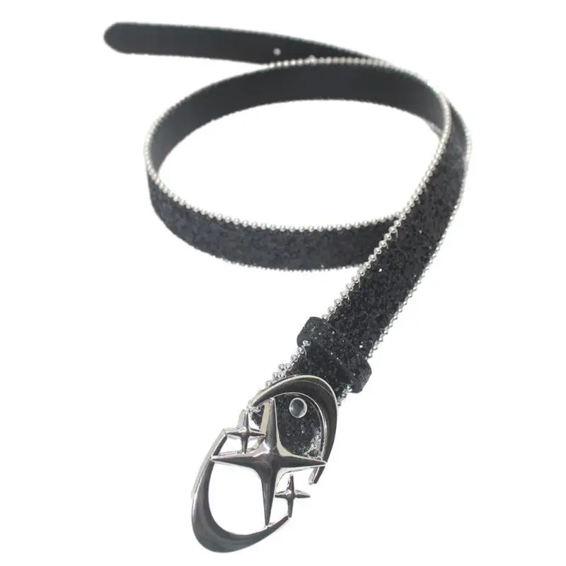 652F حزام الخصر اللامع للنساء حزام الجينز Blingbling حزام السراويل الإكسسوارات