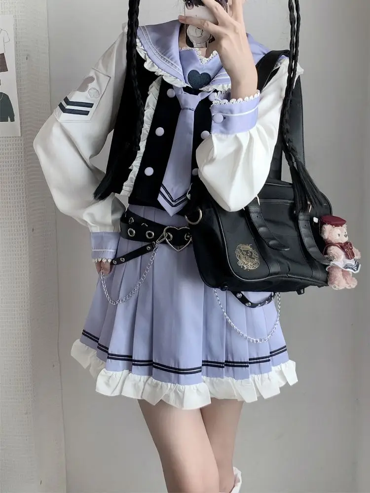 

Japan Genuine Jk Uniform Sweet College Style Sailor Suit Female Student Suit 2024 New