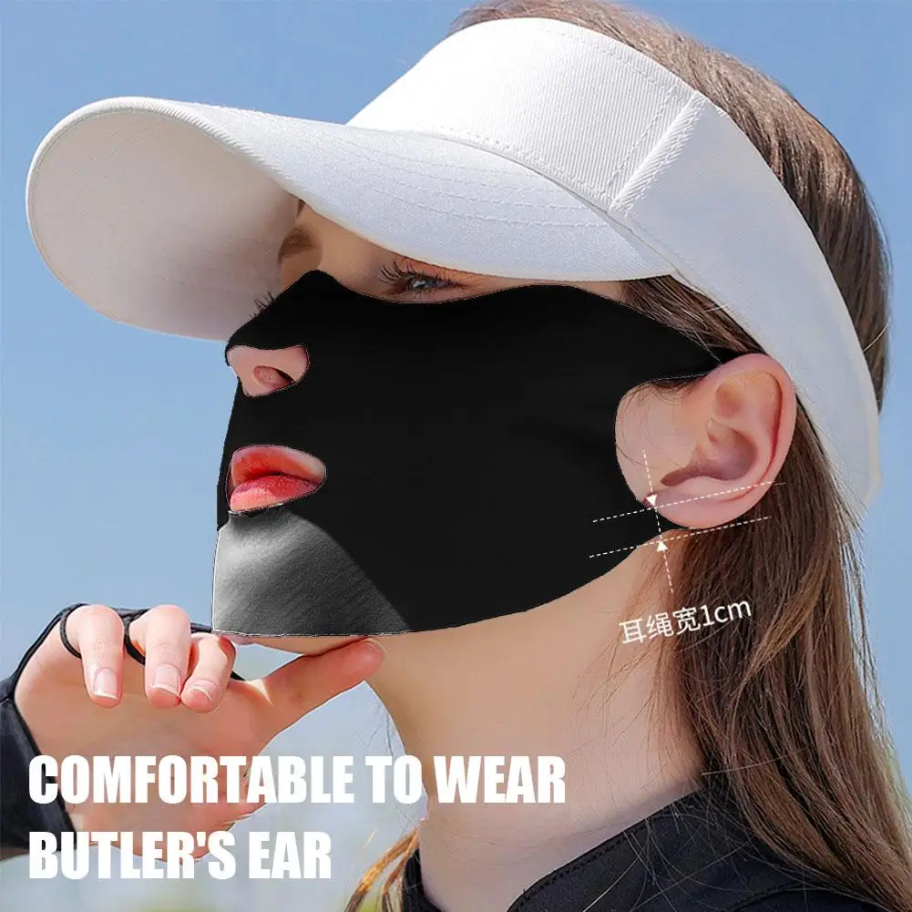 Breathable Exposed Mouth Nose Golf Mask Anti-uv UPF50+ Ice Silk Sunscreen Mask Traceless Summer Outdoor Sports Face Mask