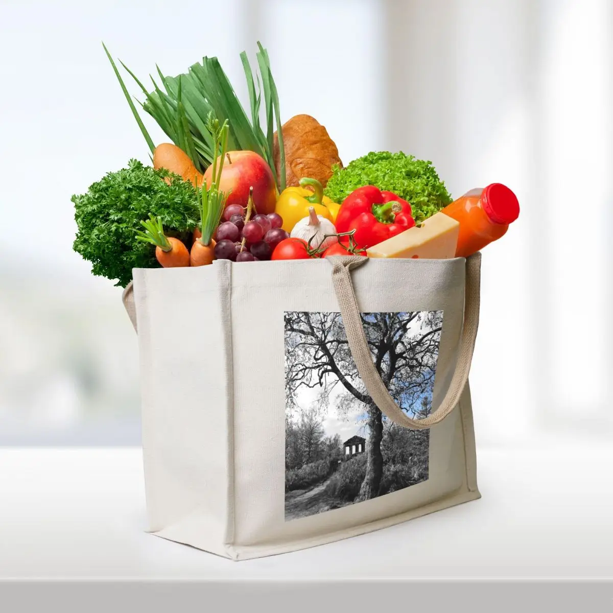 nature trees like a painting Tote Bag shopping bags foldable Cloth bag custom canvas bag custom fabric