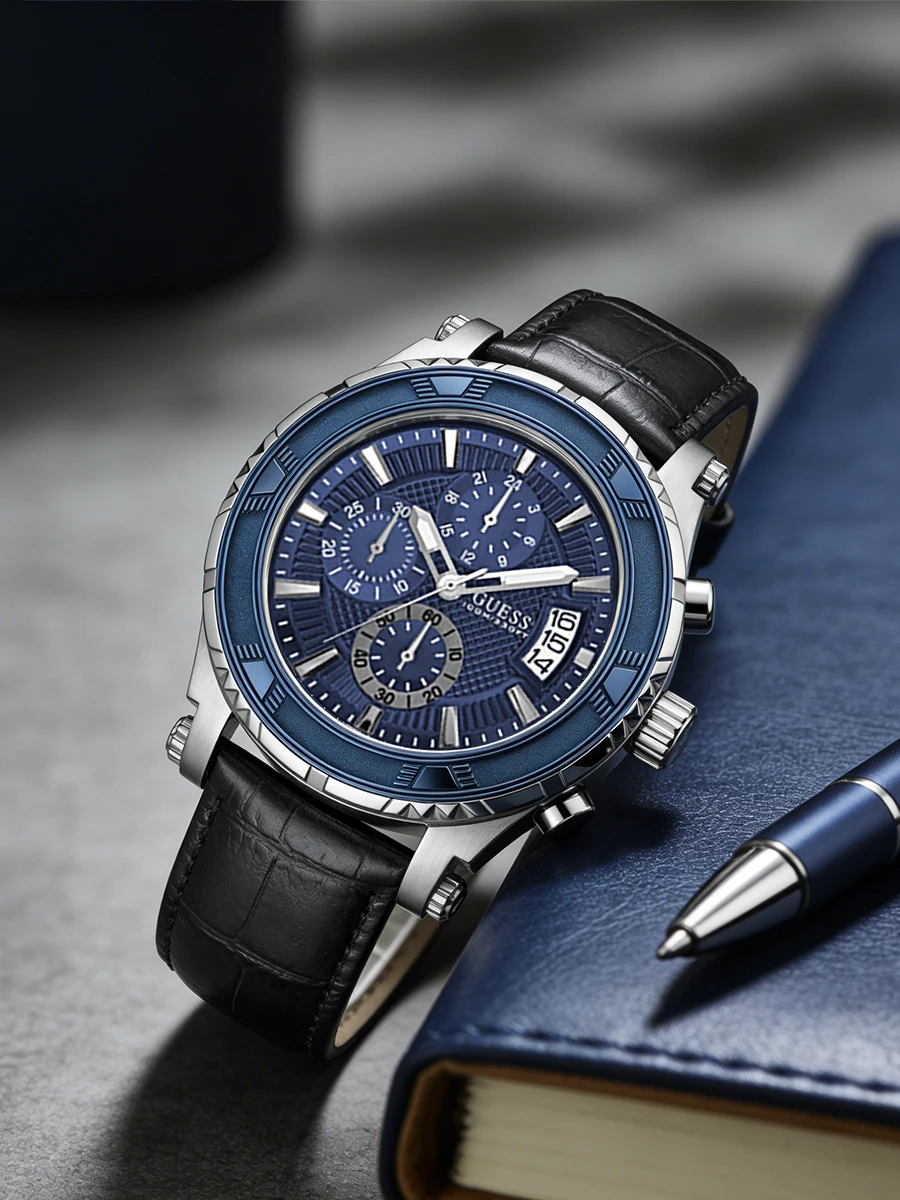 Smartwatch Guess - Zegarek męski GUESS, luksusowy chronograf kwarcowy,
