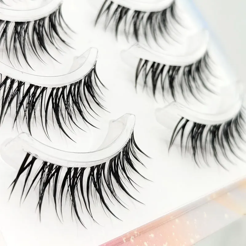 Manga Wet False Eyelash One Piece Grafting Effect Eyelash Transparent Fine Stem Thick Curly New User Repeated Use