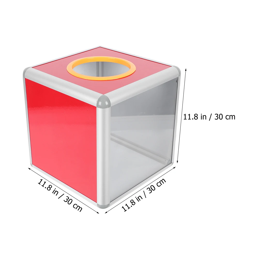 Transparent Lottery Box Large Capacity Multi-Function Raffle Box For Donation Voting Fundraising Game Clear Ballot Case