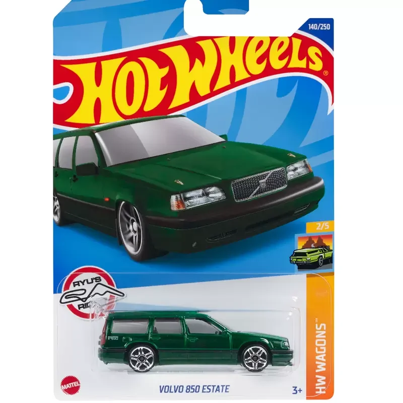 

Original Hot Wheels Alloy Car Models Green Volvo 850 Estate Hw Wagons C4982 No.140 Toys for Boys Transportation Vehicles Gifts