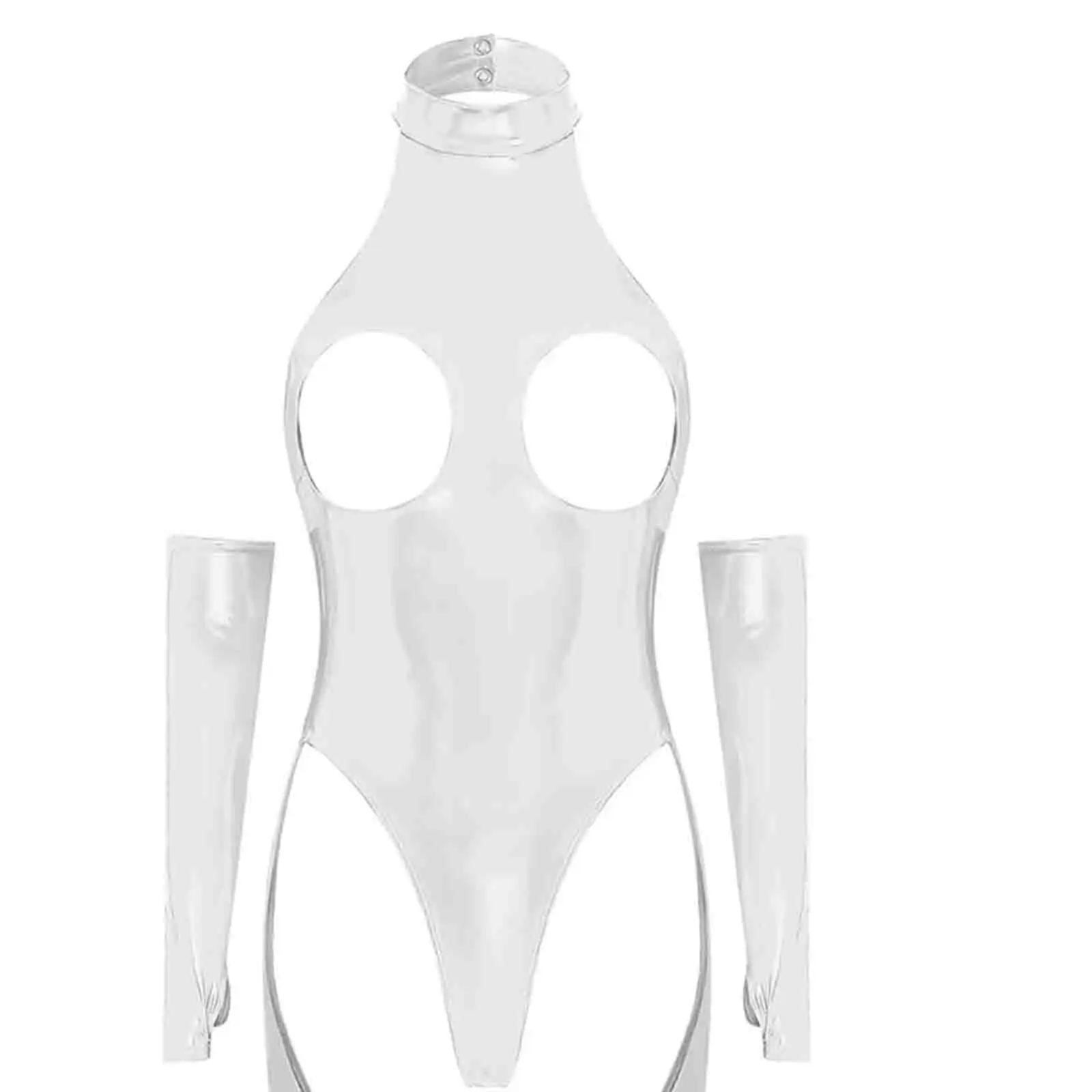 

Женское нижнее белье, ночное белье из лакированной кожи, боди с Т-образной спинкой и перчатками для нижнего белья, наряды для флирта для пар