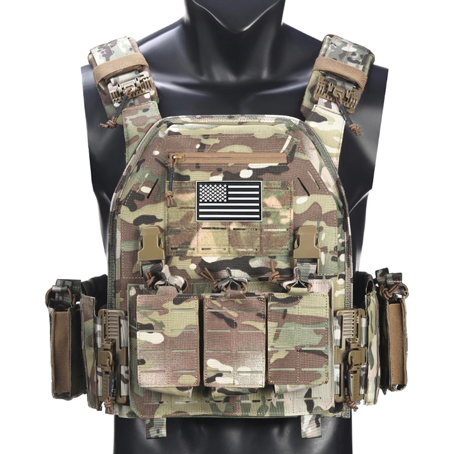 

Multi functional triple equipment bag hunting vest lightweight design laser cutting technology has powerful expansion function
