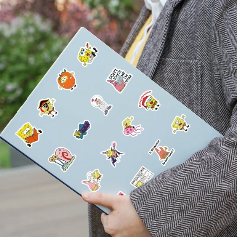 100PCS Cartoon Anime SpongeBob SquarePants Stickers Patrick Star Notebook Cup Guitar Suitcase Decoration Stickers Wholesale