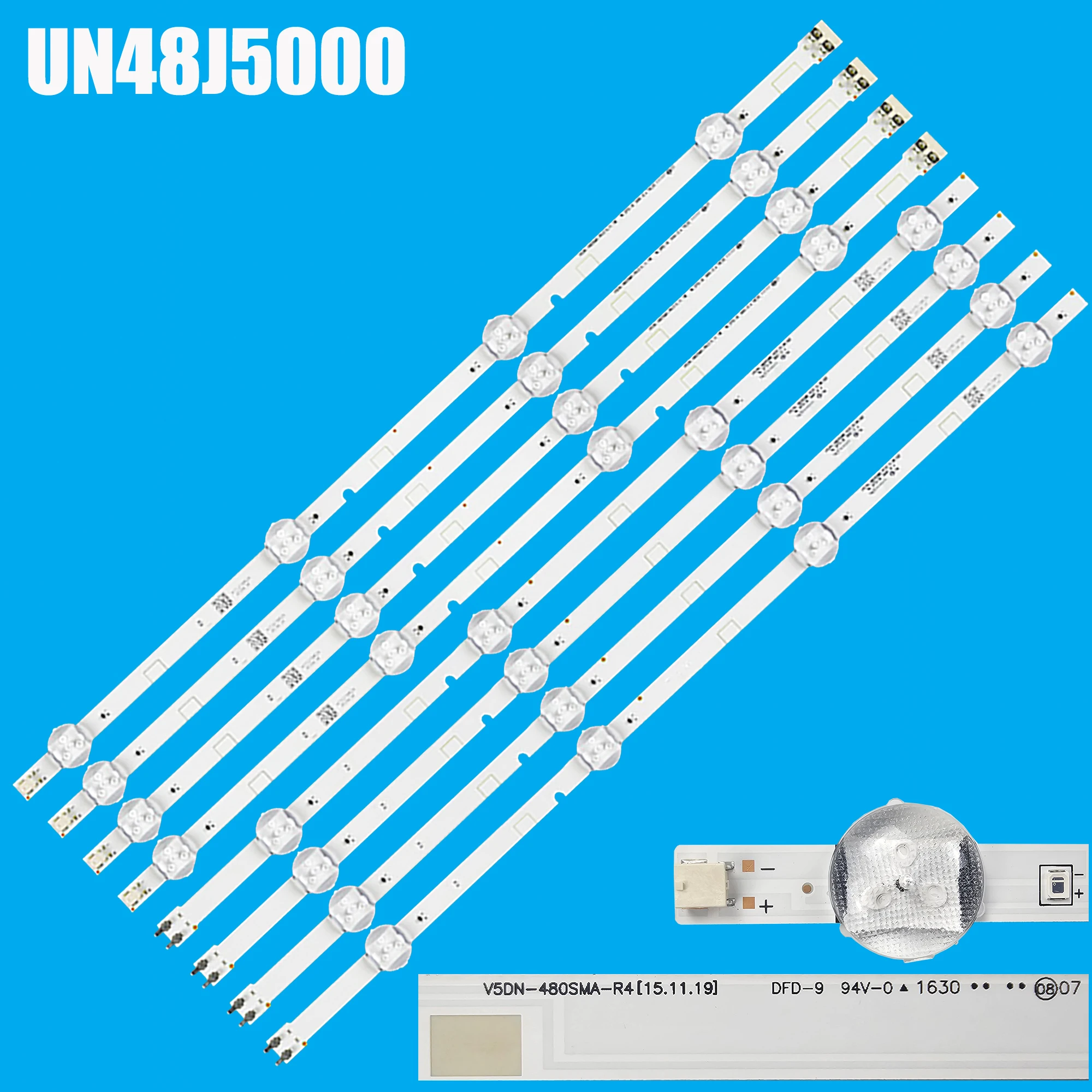 LED strip For UA48J5300 2015SVS48 UN48J5000 UE48J5202 BN96-37296A UE48J5200 UN48J5000AG V5DN-480SMA-R4/R3 LM41-00149A 00150A