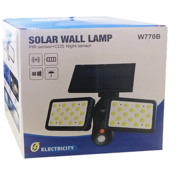 POWERMASTER W770B sensor 36 COB led SOLAR lighting wall lamp