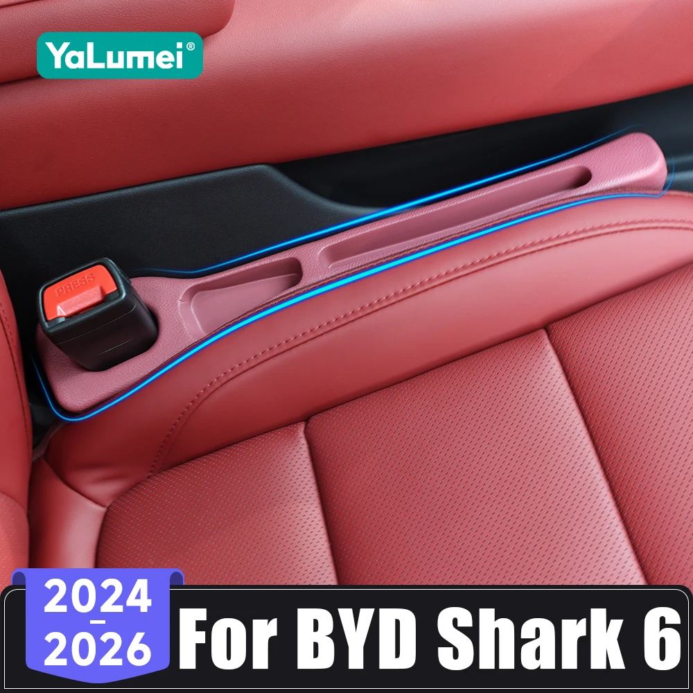 Für BYD Shark 6 2024 2025 2026 PHEV Auto Sitz Lücke Stecker Auslaufsicher Streifen Naht Lagerung Box Innen Kissen innen Zubehör