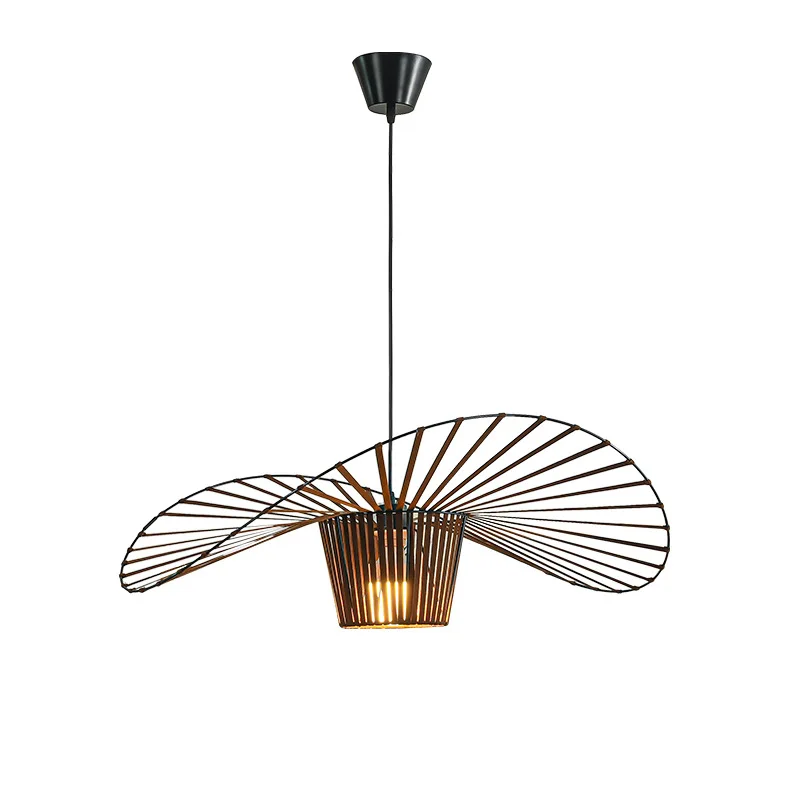 franca designer vertigo chapeu de palha pingente lustre para viver sala de jantar casa decoracao moderna suspensao led lighting fixture 01