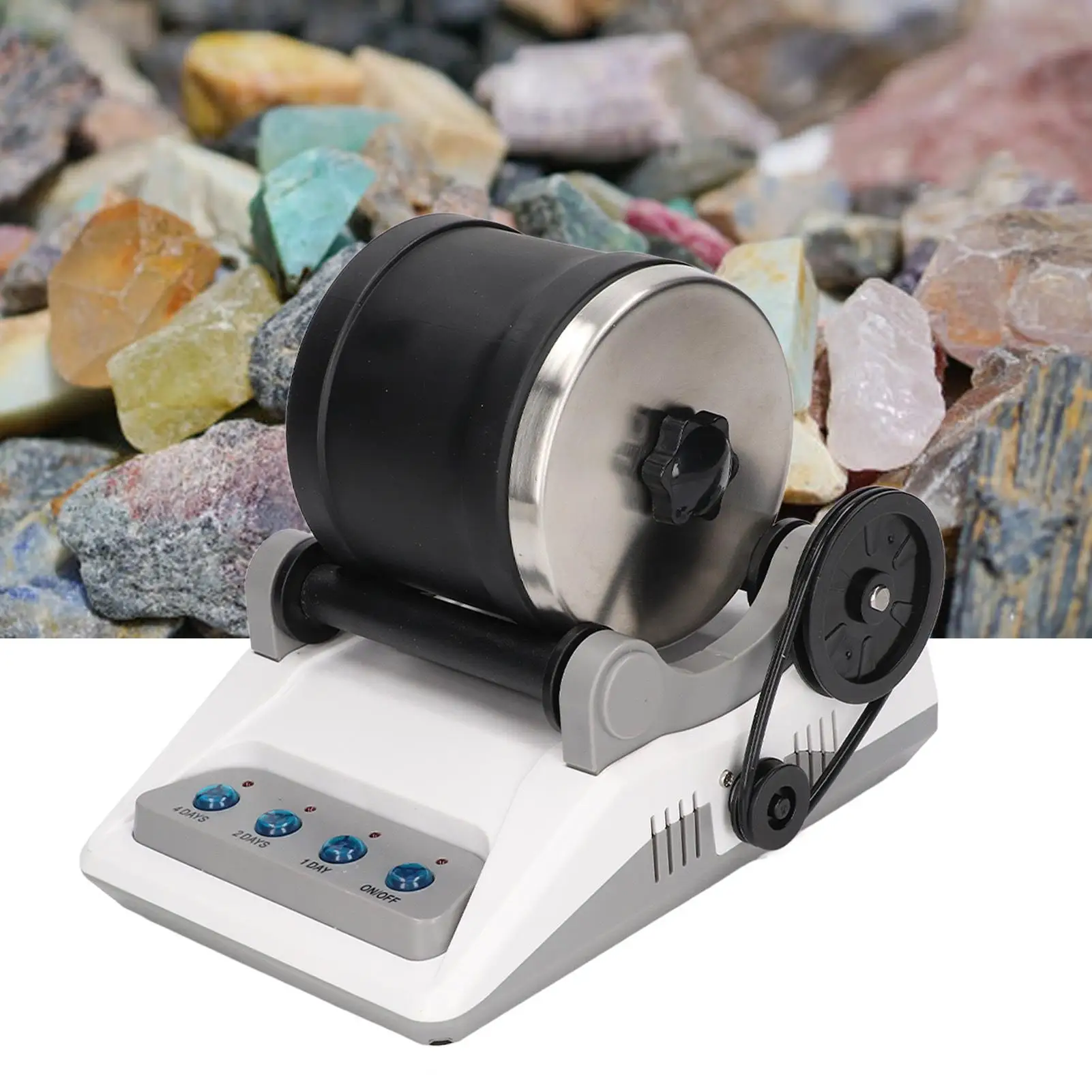 110/220V Electric Rock Tumbler Kit for DIY Polishing - Includes Rough & Grits for Kids & Adults