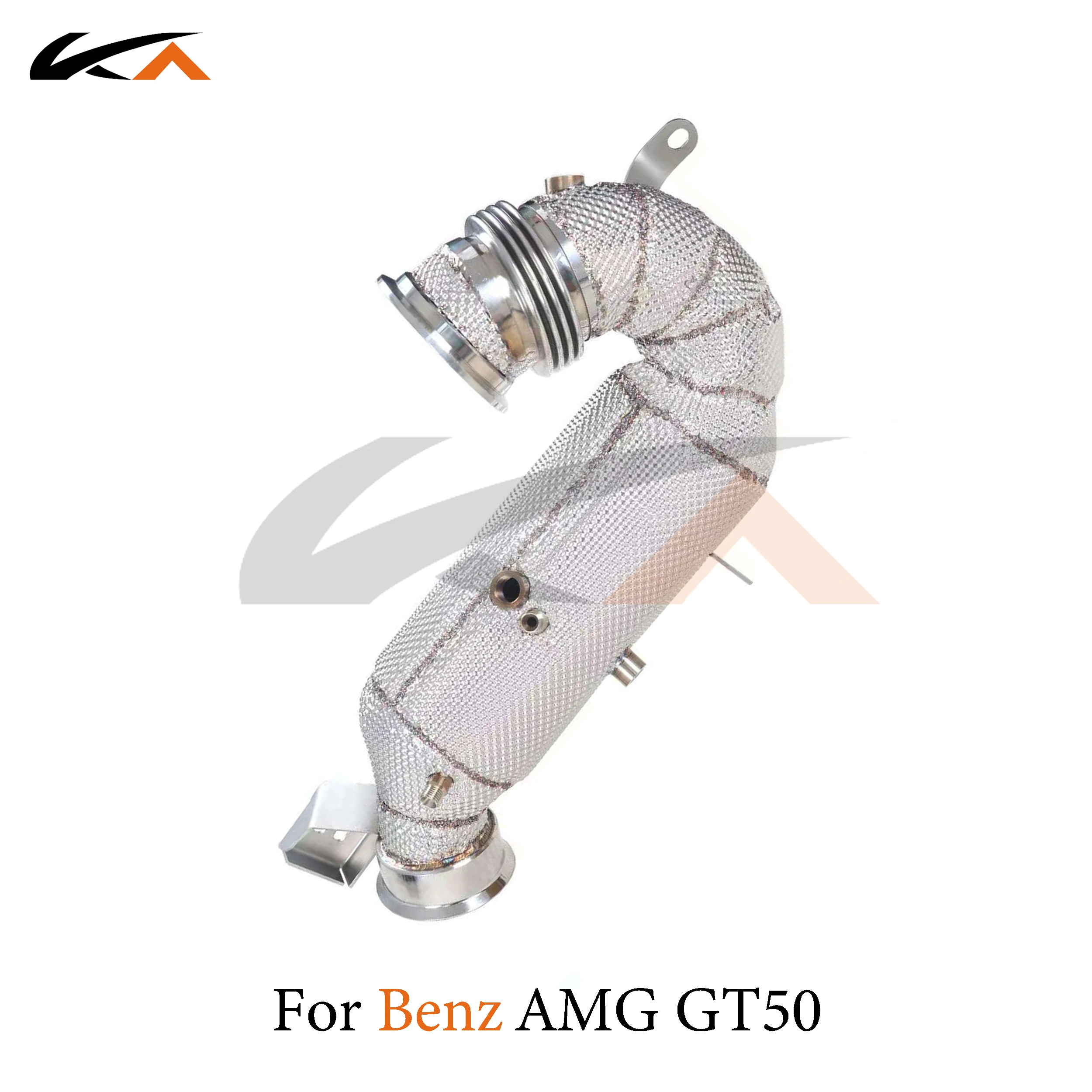 

KA exhaust system header stainless downpipe for Mercedes-Benz AMG GT50 E53 GLE53 CLS53 3.0T axle pipe catalysis heat shield