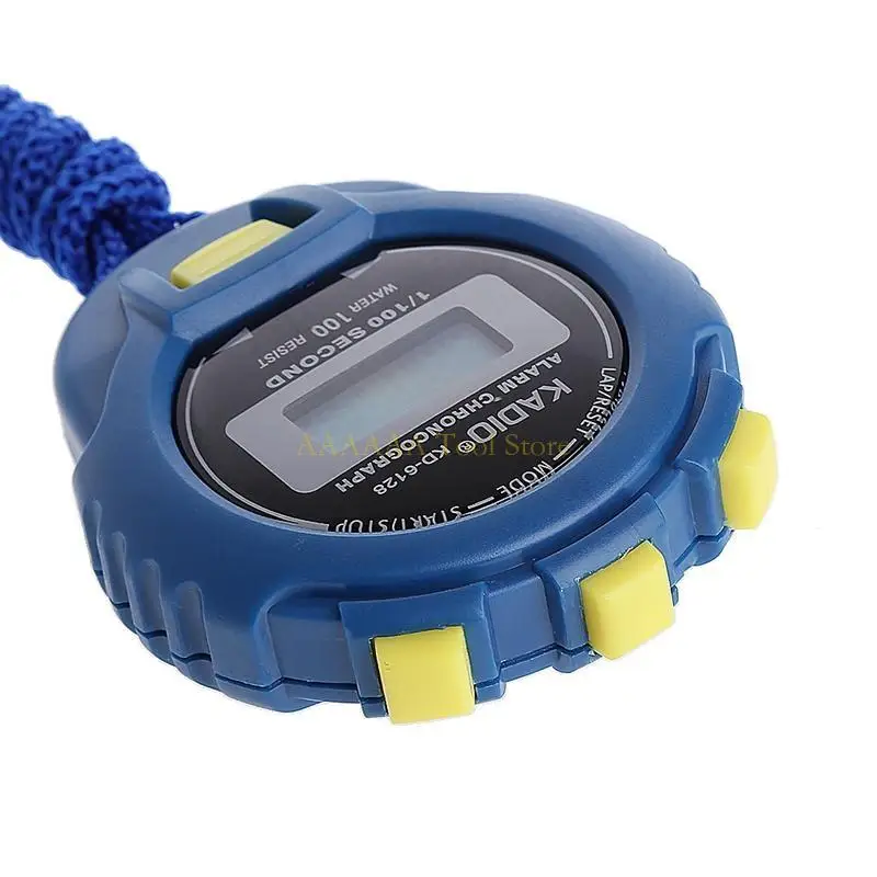 A2BE Handheld Digital LCD Sports Stopwatch Chronograph Counter Timer pour W / Strap