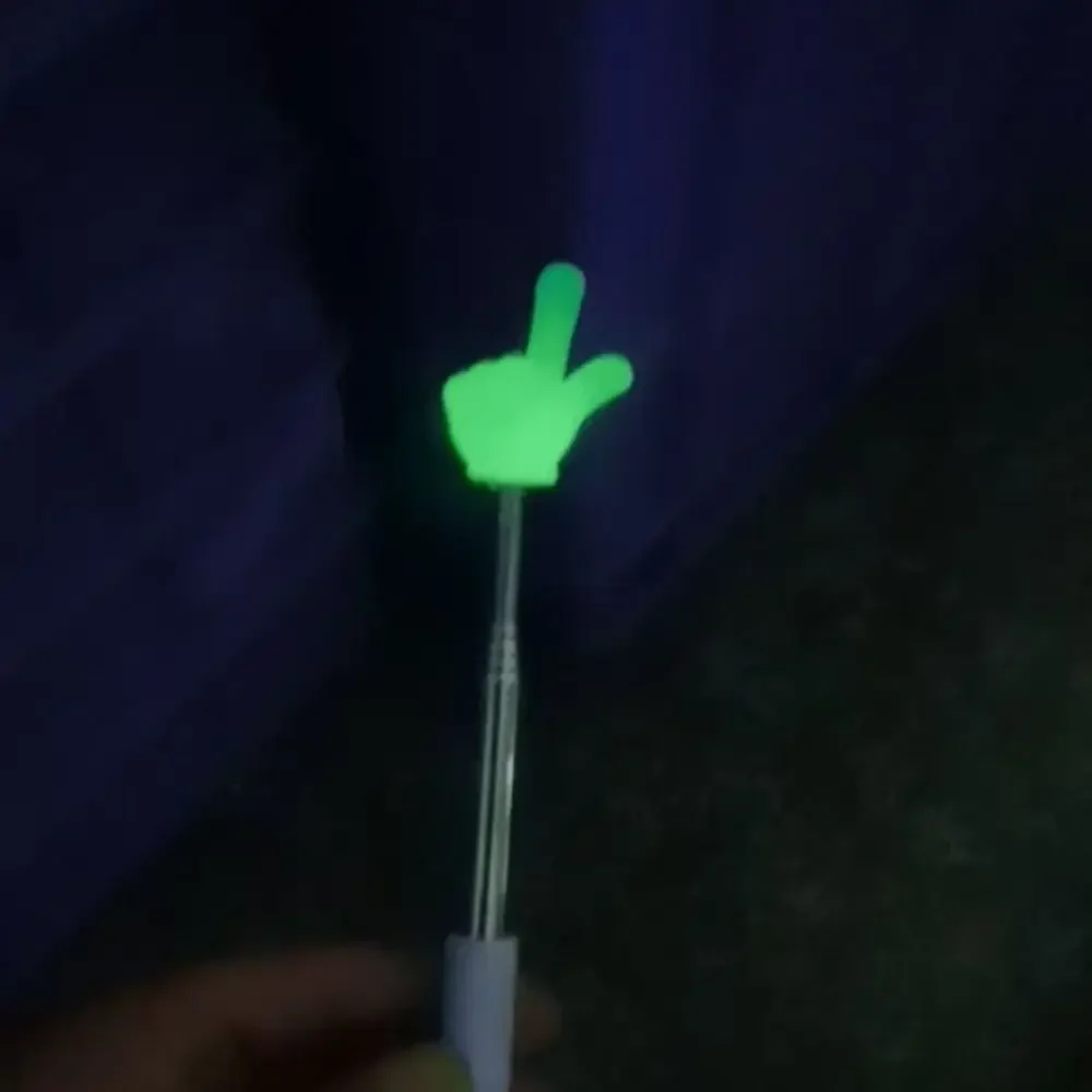 Stainless Steel Teaching Pointer Finger Design Luminous Teaching Stick Telescopic Rod Classroom Finger Pointer Teaching Tools