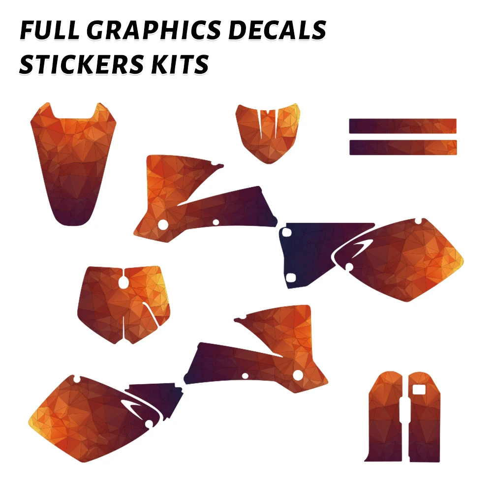 

Fit for 2001 2002 SX Full Graphics Decals Stickers Motorcycle Fairing Team Graphics Kits Background
